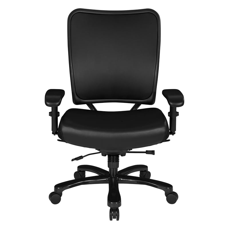 Big & Tall Dillon Black Ergonomic Chair With Black Dillon Fabric Seat