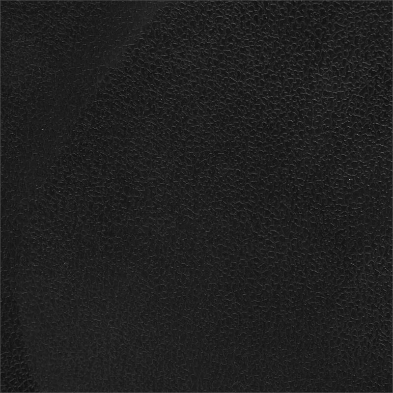 Black Self Skinned Urethane Guest Arm Chair in Black Finish Frame with Casters