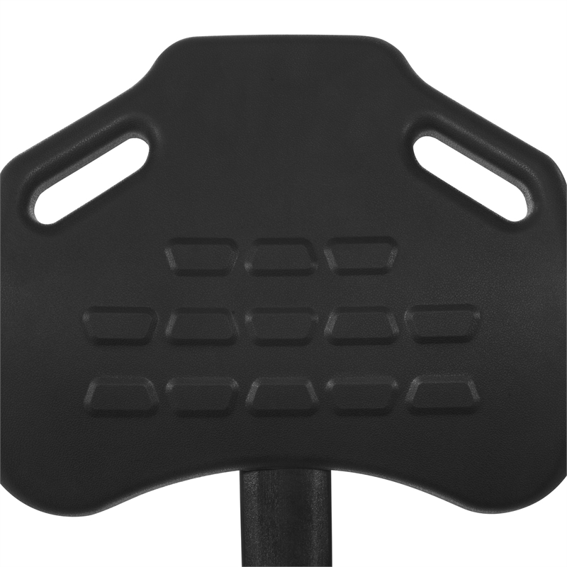 Black Self Skinned Urethane Guest Arm Chair in Black Finish Frame with Casters