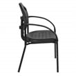 Black Self Skinned Urethane Guest Arm Chair in Black Finish Frame