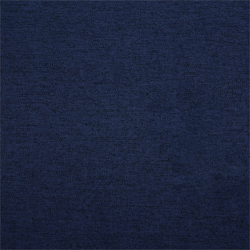 Delta Sofa in Navy Fabric with Black Metal Legs