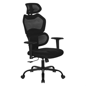 Black Mesh Back with Black Fabric Seat Managers Chair