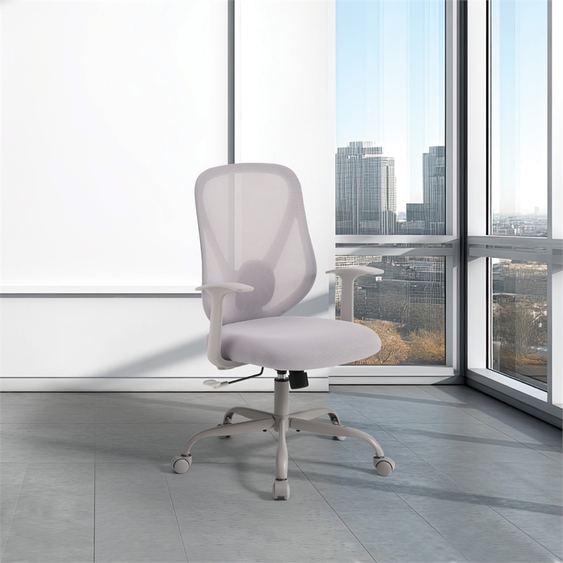 Grey Mesh Back with Grey Fabric Seat Managers Chair