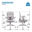 Grey Mesh Back with Grey Fabric Seat Managers Chair