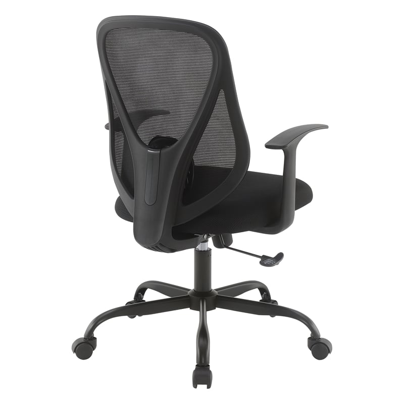 Black Mesh Back with Black Fabric Seat Managers Chair