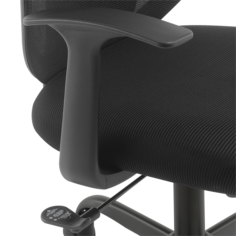 Black Mesh Back with Black Fabric Seat Managers Chair