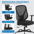 Black Mesh Back with Black Fabric Seat Managers Chair