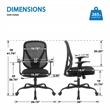 Black Mesh Back with Black Fabric Seat Managers Chair