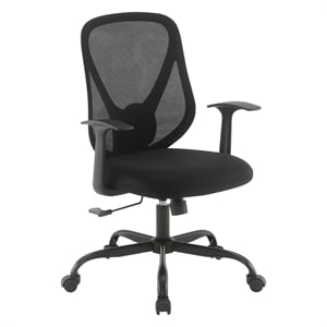 Black Mesh Back with Black Fabric Seat Managers Chair