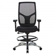 ProGrid Mesh Back Drafting Chair in  FreFlex Coal Black Fabric