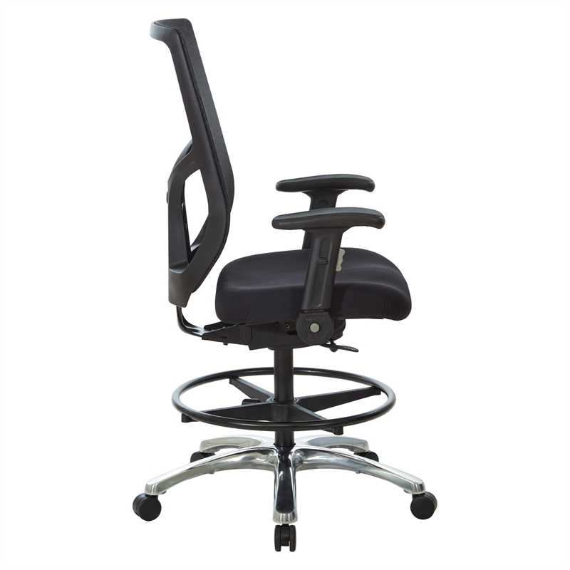 ProGrid Mesh Back Drafting Chair in  FreFlex Coal Black Fabric