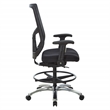 ProGrid Mesh Back Drafting Chair in  FreFlex Coal Black Fabric