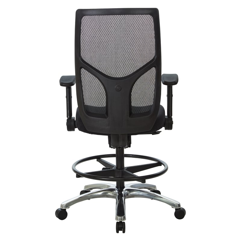 ProGrid Mesh Back Drafting Chair in  FreFlex Coal Black Fabric