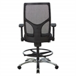 ProGrid Mesh Back Drafting Chair in  FreFlex Coal Black Fabric