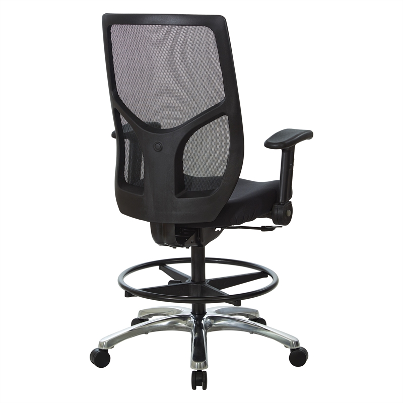 ProGrid Mesh Back Drafting Chair in  FreFlex Coal Black Fabric