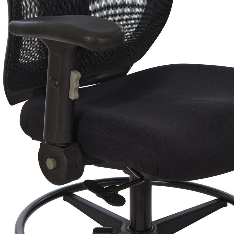 ProGrid Mesh Back Drafting Chair in  FreFlex Coal Black Fabric