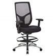 ProGrid Mesh Back Drafting Chair in  FreFlex Coal Black Fabric