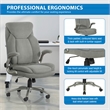 Gray Fabric Big & Tall Chair with Padded Flip Arms and Titanium Base.