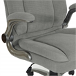 Gray Fabric Big & Tall Chair with Padded Flip Arms and Titanium Base.