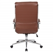 High-Back Manager s Chair in  Saddle Brown Faux Leather