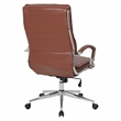 High-Back Manager s Chair in  Saddle Brown Faux Leather