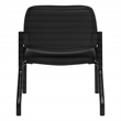 Office Star Big & Tall Armless Guest Chair in Black Faux Leather with Sturdy Black Metal Frame