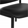 Office Star Big & Tall Armless Guest Chair in Black Faux Leather with Sturdy Black Metal Frame