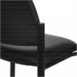 Office Star Big & Tall Armless Guest Chair in Black Faux Leather with Sturdy Black Metal Frame