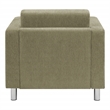 Pacific Armchair In Sea Green Fabric with Chrome Finished Legs