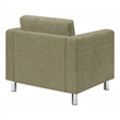 Pacific Armchair In Sea Green Fabric with Chrome Finished Legs