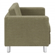Pacific Loveseat In Sea Green Fabric with Chrome Finished Legs