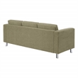 Pacific Sofa in Sea Green Fabric with Chrome Finish Legs