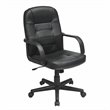 Mid Back Black Bonded Leather Executive Chair by Office Star