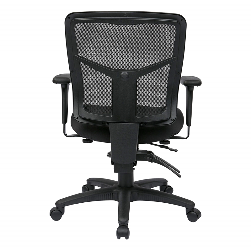 ProGrid Back Mid Back Black Managers Office Chair with 2 way adjustable arms
