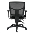 ProGrid Back Mid Back Black Managers Office Chair with 2 way adjustable arms