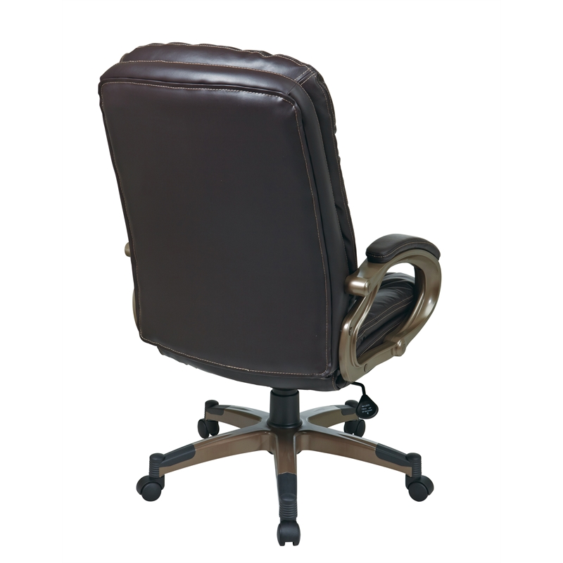 Executive Bonded Leather Office Chair in Espresso