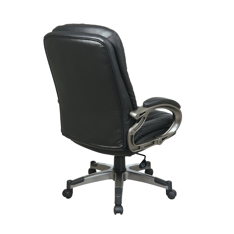 Black Leather Diamond Stitch Executive Office Chair :  6903-67C-SS-53A-20R-U-19AB-18PB-16HP-12LUM-EDS-CTS-05-9FA-GR 6
