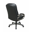 Executive Bonded Leather Office Chair in Black