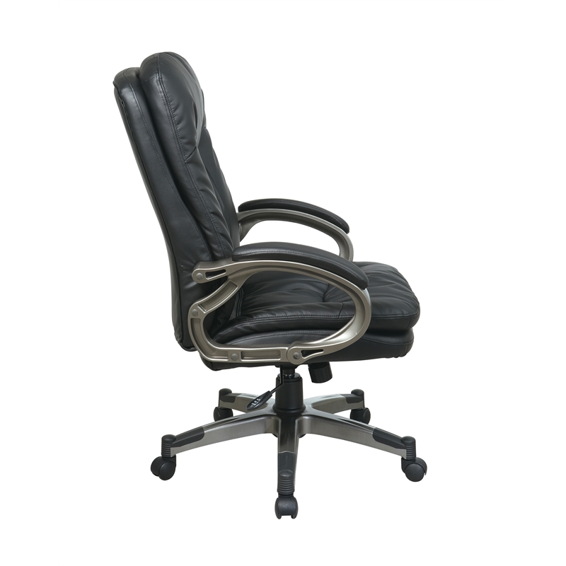 Executive Bonded Leather Office Chair in Black