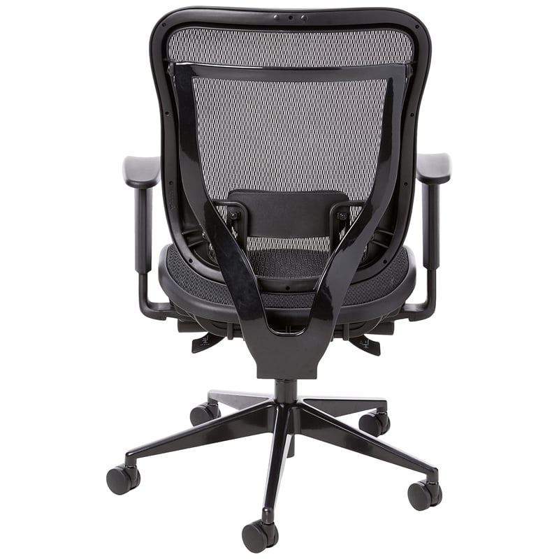 Executive High Back Black Fabric Chair with Mesh Seat and Back
