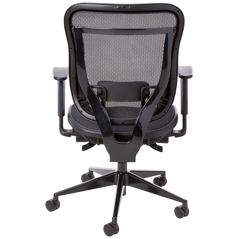 Executive High Back Black Fabric Chair with Mesh Seat and Back