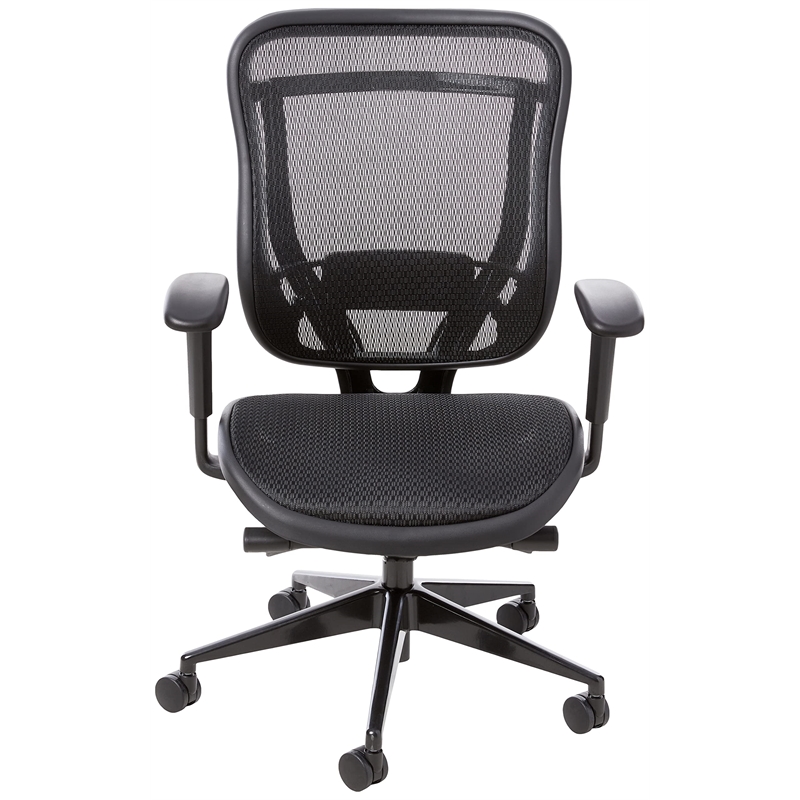 Executive High Back Black Fabric Chair with Mesh Seat and Back