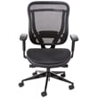 Executive High Back Black Fabric Chair with Mesh Seat and Back