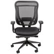 Big and Tall Executive Black High Back Chair with Breathable Mesh in Gun Metal