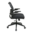 Deluxe Black Fabric Chair with AirGrid  Back and Black Mesh Seat