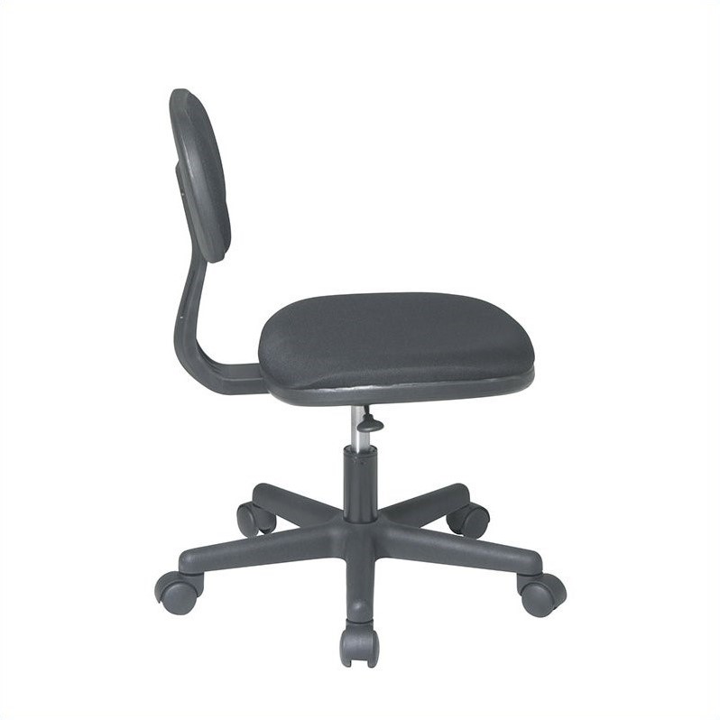 Office Star Products WorkSmart Black Traditional Adjustable Height Swivel  Upholstered Task Chair in the Office Chairs department at