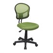 OSP Home Furnishings  Mesh Task Office Chair in Green Fabric
