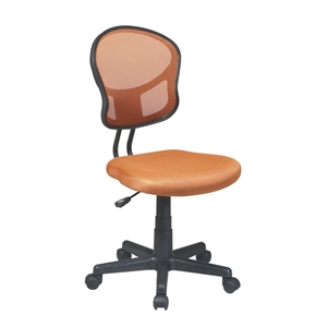 Mesh Task Office Chair in Orange Fabric by OSP Home Furnishings