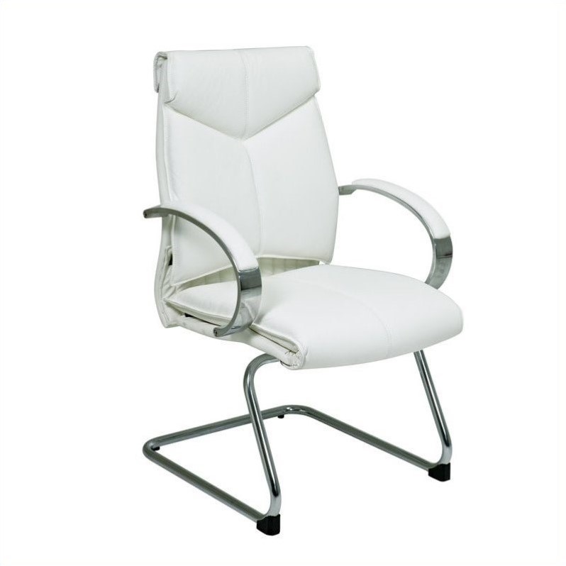 Mid Back White Leather Executive Office Chair 7275 Mid Back White Leather Executive Office Chair