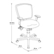 ProGrid Black Mid Back Managers Office Chair with Adjustable Arms